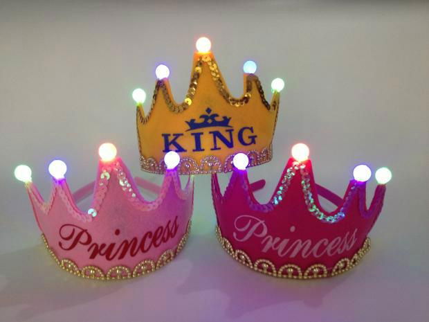 LED luminous crown party hat birthday party supplies  5