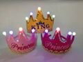 LED luminous crown party hat birthday party supplies  5