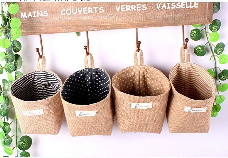 zakka Natural Home garden decoration wedding flower pots burlap sack 2