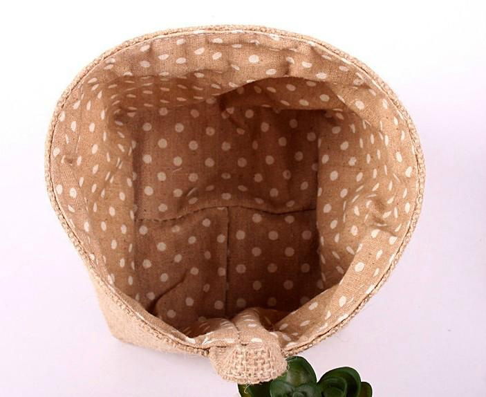 zakka Natural Home garden decoration wedding flower pots burlap sack 5