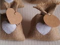  wedding candy bag with DIY kraft tag/ burlap pouch/ burlap sack 9