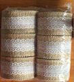  burlap home wedding wreath decoration Burlap Ribbon Lace Craft Gift wrapping   4