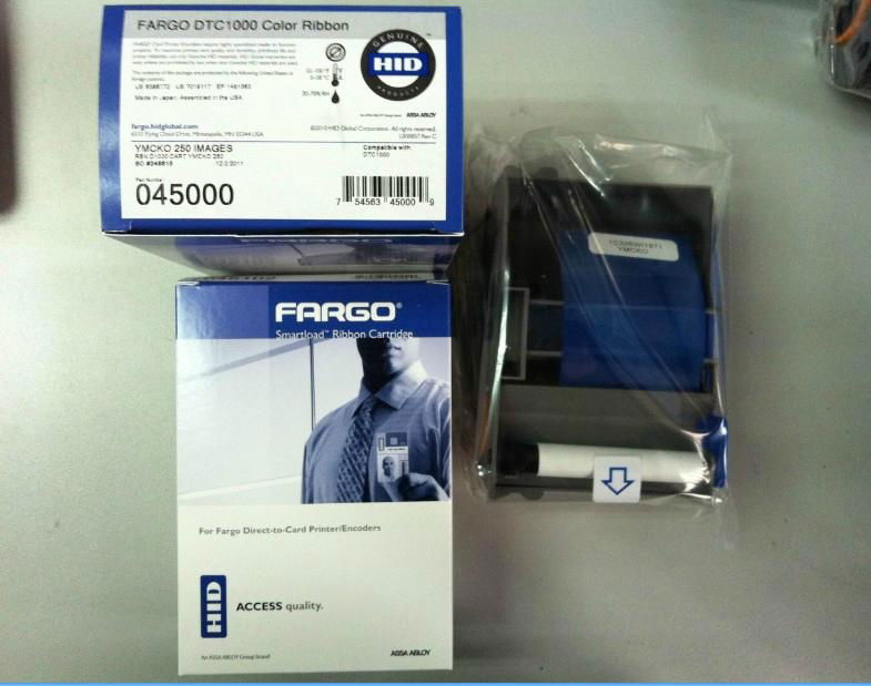 美国Fargo DTC1000证卡打印机彩色带45000