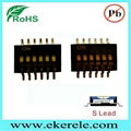 6 Position 1.27mm half pitch SMT type dip switch 