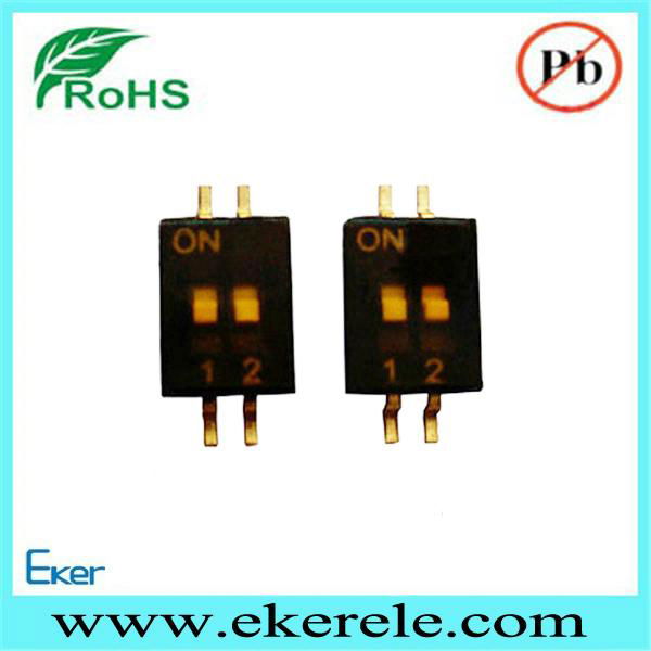 6 Position 1.27mm half pitch SMT type dip switch  4