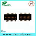 6 Position 1.27mm half pitch SMT type dip switch  5