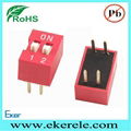 Slide Actuated Micro Dip Switch 1- 2 Positions  1