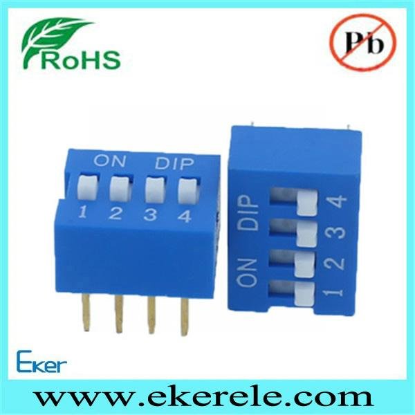 Slide Actuated Micro Dip Switch 1- 2 Positions  5