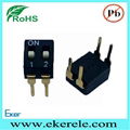 A6D-2103 IC Type Dip Switch 2 Position Thru Hole