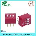 Free Sample 2.54mm Dip Electrical Switch Two Position 2