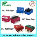 Free Sample 2.54mm Dip Electrical Switch Two Position 3