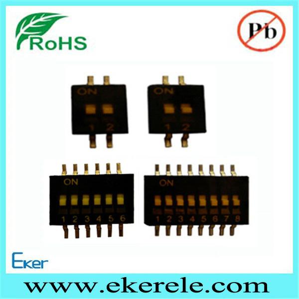 Miniature SMT Switch Half Pitch1.27mm 1-12 Positions 4