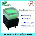 IP65 Protection Level Momentary LED Push Button Switches With LED Light 2