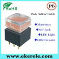 IP65 Protection Level Momentary LED Push Button Switches With LED Light 4