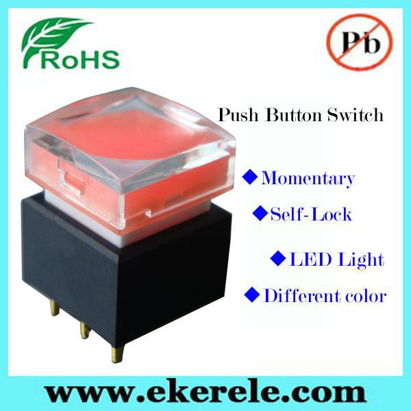 IP65 Protection Level Momentary LED Push Button Switches With LED Light 5