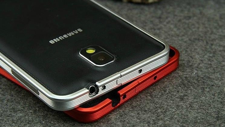 Aluminum crossline bumper case for Samsung Note3