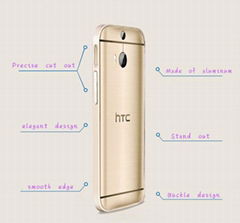 Aluminum crossline bumper case with buckle for HTC one M8