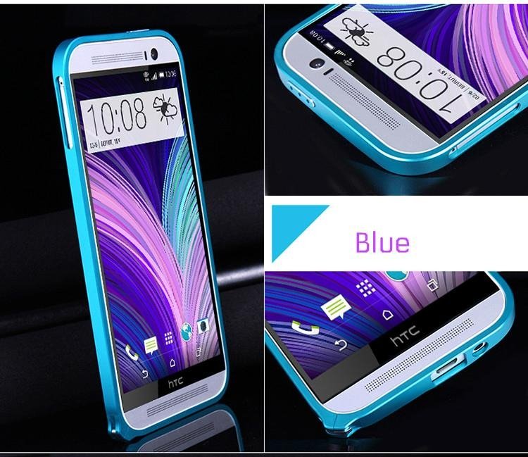Aluminum crossline bumper case with buckle for HTC one M8 2