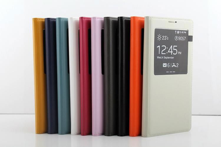 S view flip PU leather phone case for galaxy S5 2