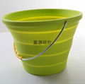 folding silicone ice bucket collapsible water barrel