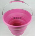folding silicone ice bucket collapsible water barrel 4