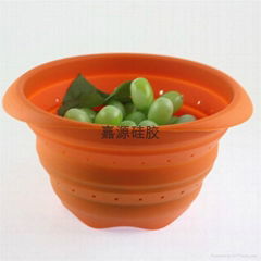 collapsible silicone colander basket strainer bowl