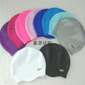 Custom logo waterproof silicone swimming cap