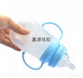 EN14350-2 standard BPA free silicone baby feeding bottle