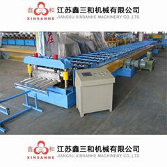 Steel floor deck roll forming machine