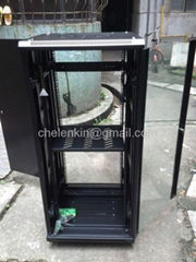 Standing Network Cabinet with Tempered Glass 