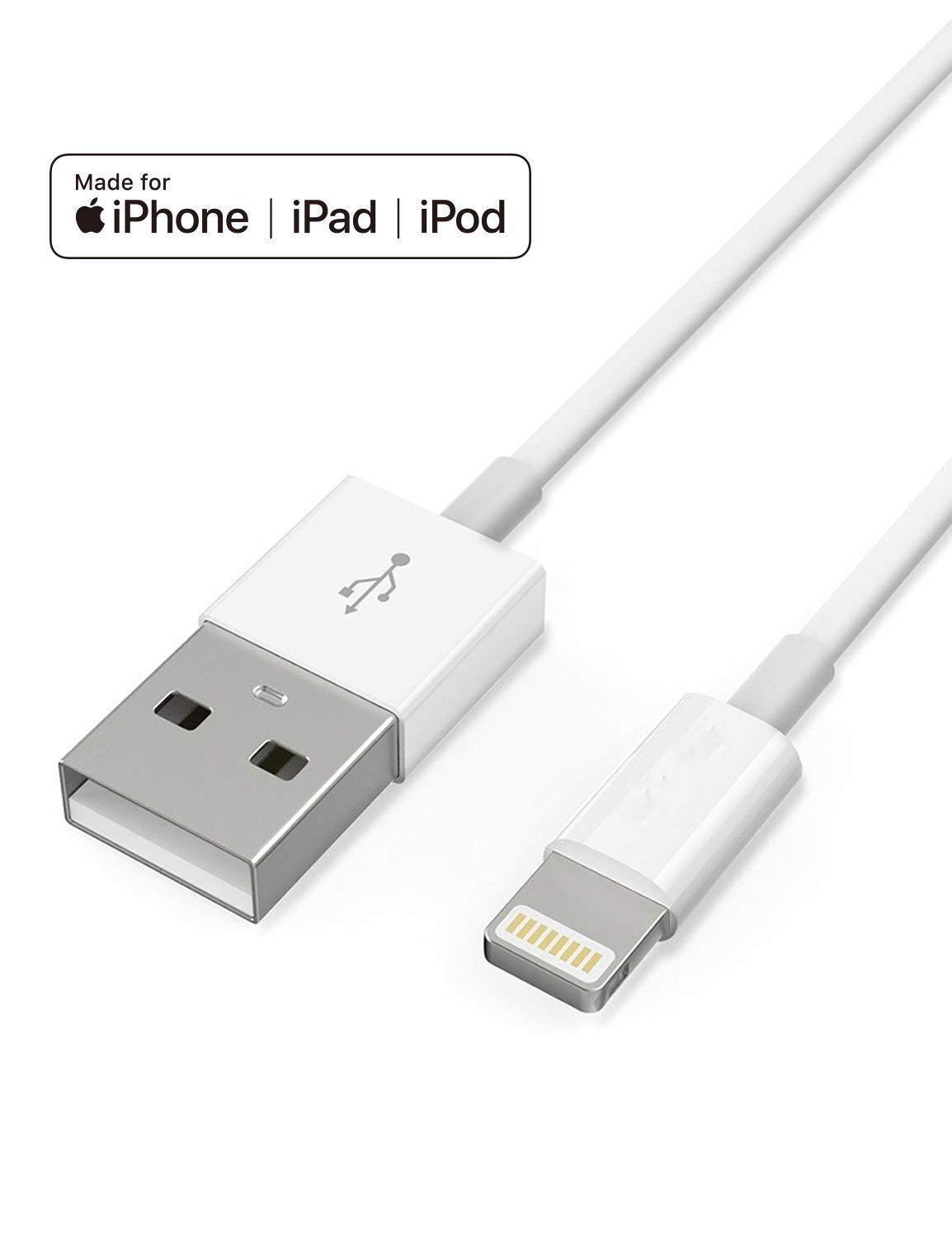 Lightning Data Cable For Apple iPhone 5 iPhone 6 White Bulk (Pack OF 10) 2