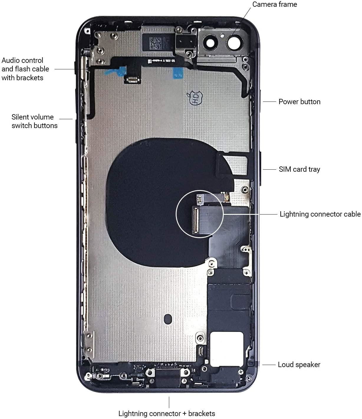 Back Housing with Parts Pre-Installed for iPhone 8 Plus 2