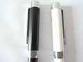 White chrome ballpoint pen