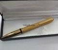 CNC pyramid style 24K gold Montblanc ball point pen