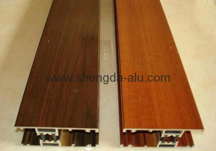 Wood-grain aluminium profiles 4