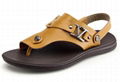 genuine leather open toe flat outdoor casual sandals for Men 1