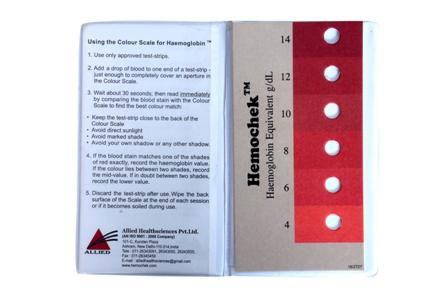 HEMOGLOBIN COLOR SCALE 3