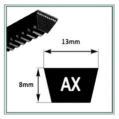 raw edge cog belt 13*1050