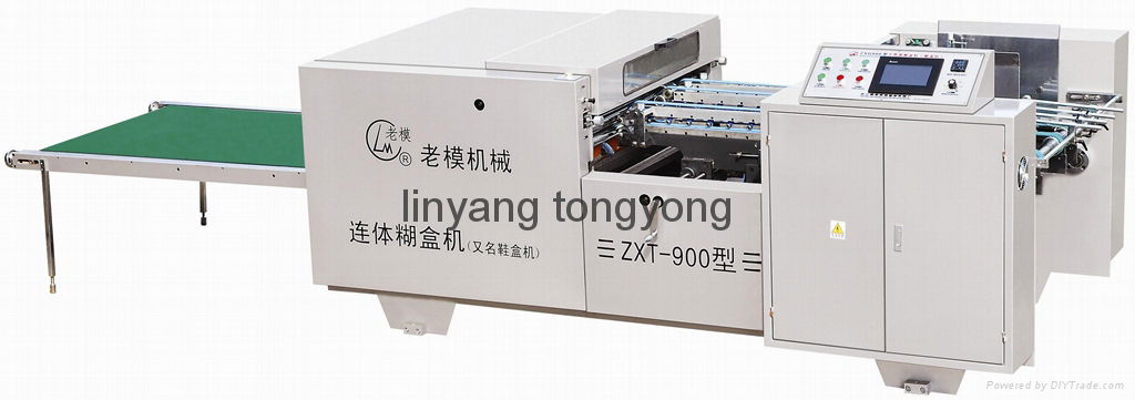 Combined box pasting machine