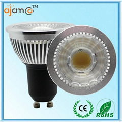 500LM Ra>80 cob dimmable led 5w gu10 lamp