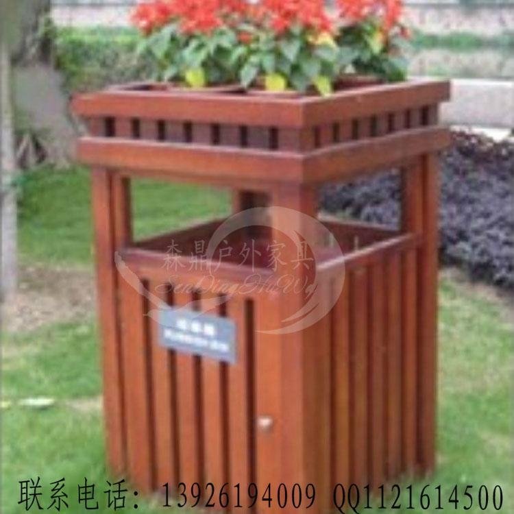 廣東防腐木垃圾桶 4