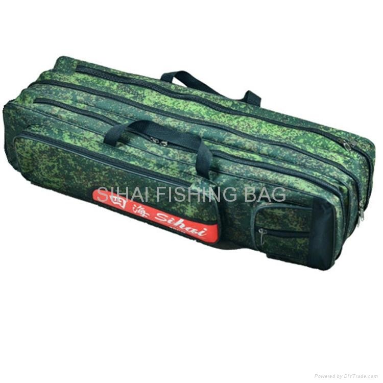 Supply 80cm Camouflage Fishing Bags Three Main Pockets Fishing Gear Bags