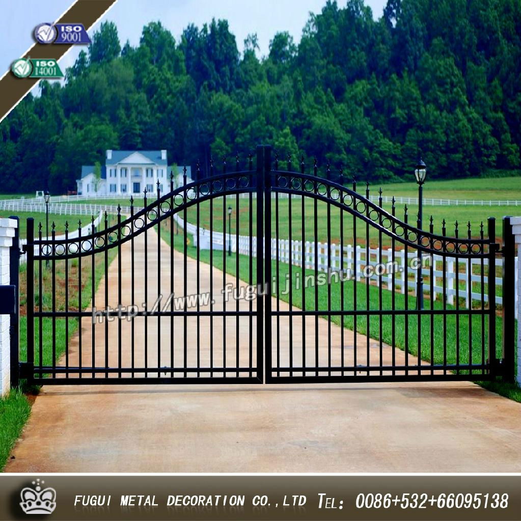 Galvanized main house iron gate design  5