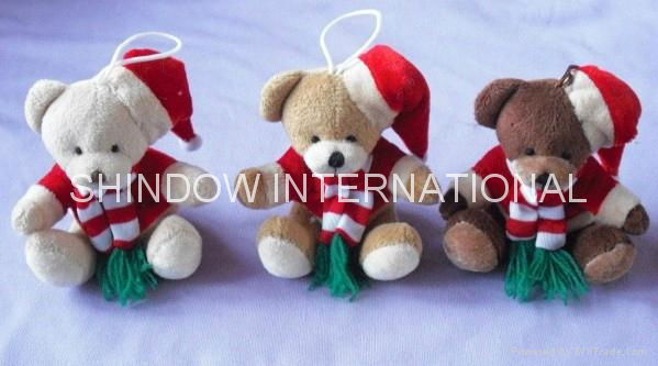 plush chritmas bear toy