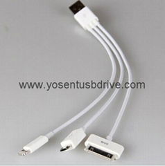 Iphone5 USB cable,4 in 1 high speed usb cable, iphone4S usb cable