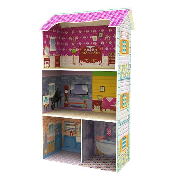 Wooden doll house baby toy