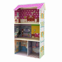 Wooden doll house baby toy