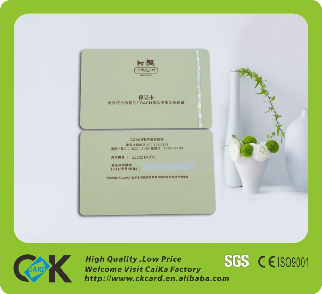 Customized measures pvc card with low price