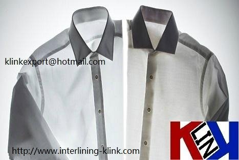 Woven 100% Cotton Collar Interlining For Garment KLC252 3