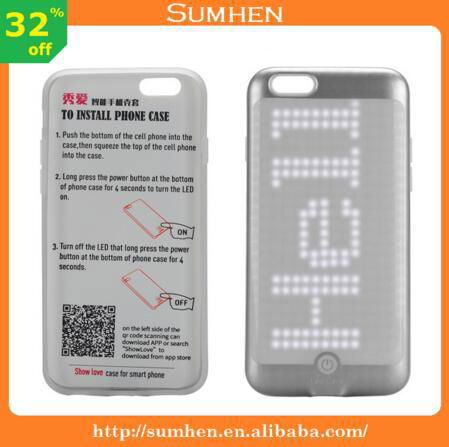 300 LED Programmable Smartphone Case For mobile  Free App 220mAh Battery 3